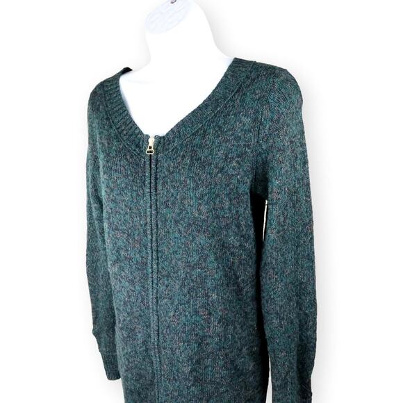 Club Monaco Italian Yarn Amelia Sweater Mini Dress Marled Green XS - Picture 11 of 11